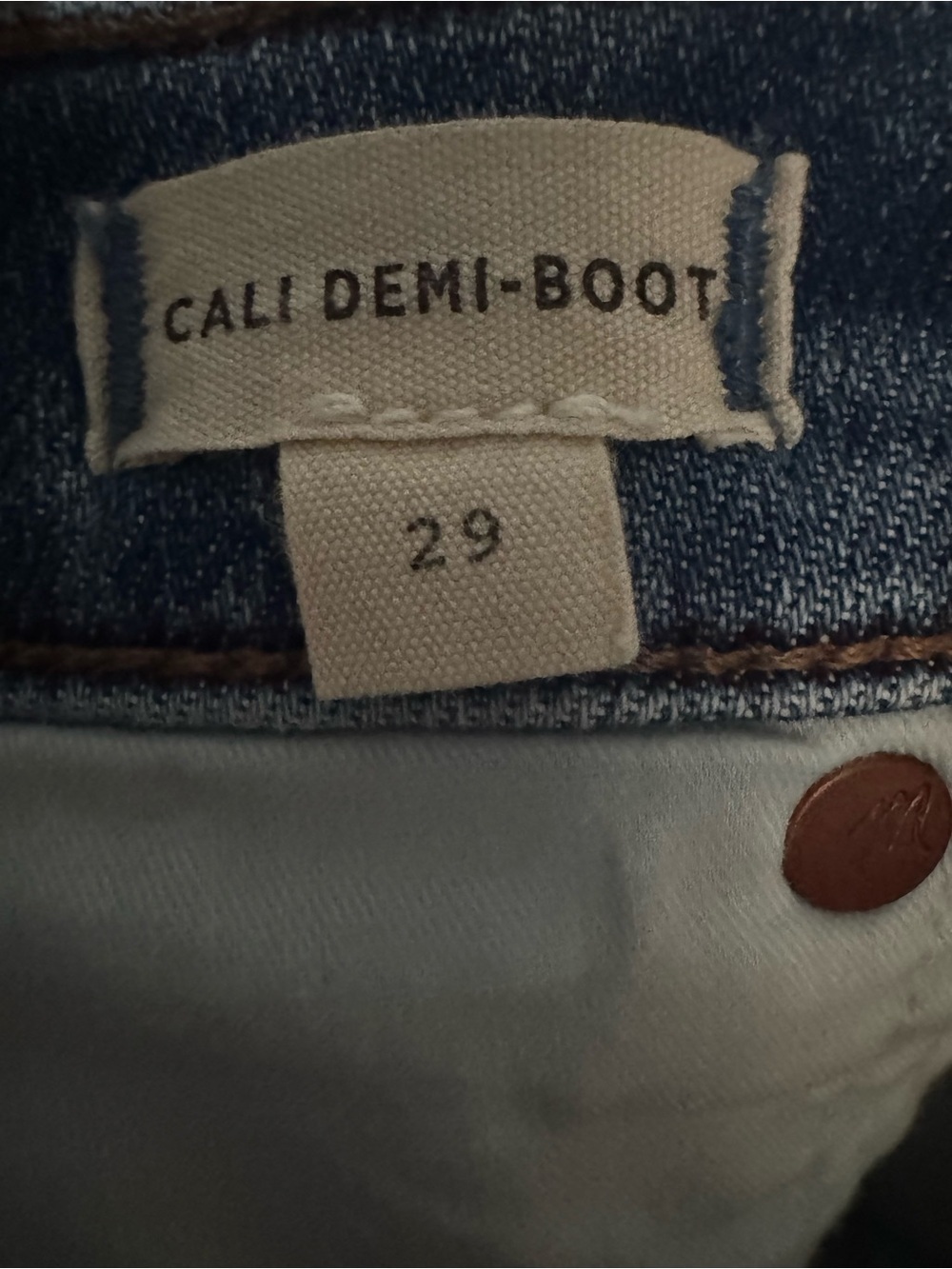 Madewell Cali Demi Boot Jeans in Dorrance Wash TENCEL Denim Edition NWT - Picture 14 of 14